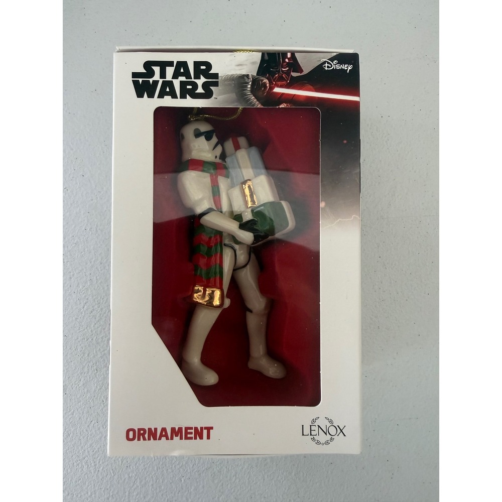 Lenox Star Wars Stormtrooper Porcelain Christmas Ornament Gold Accents 894974